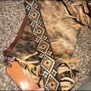 Running Roan Tack cowhide shoulder bag